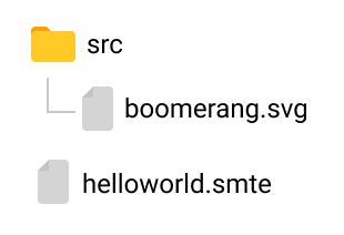 Folder structure – all SVG assets should be placed into src folder