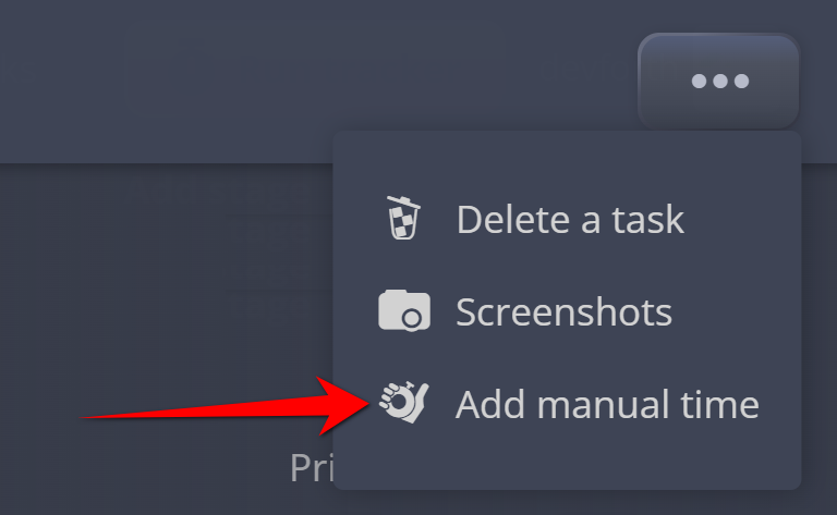 Add manual time feature in Tracklify
